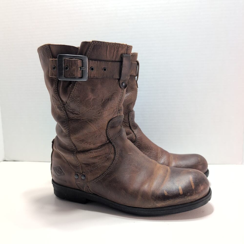 PLDM by Palladium Daisy Tug Brown Distressed Ankle Boots Women's7 MadeInPortugal